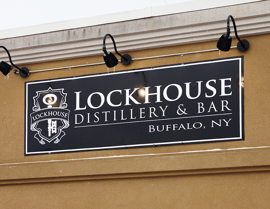 Lockhouse Distillery Sign