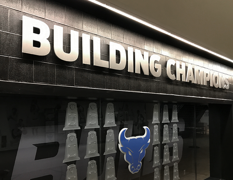 UB Building Champs Custom Sports Signage Buffalo